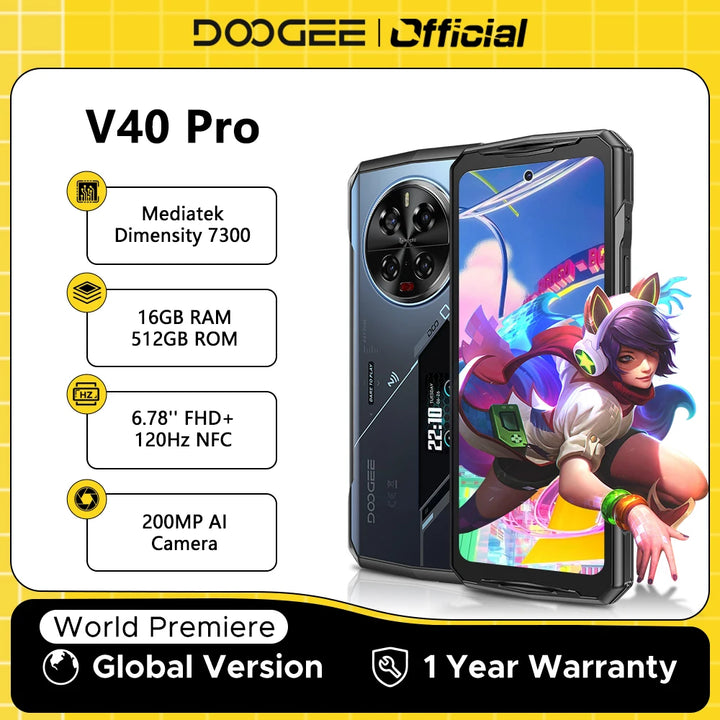 DOOGEE V40 Pro 5G  6.78" 16GB+512GB Gaming Phones